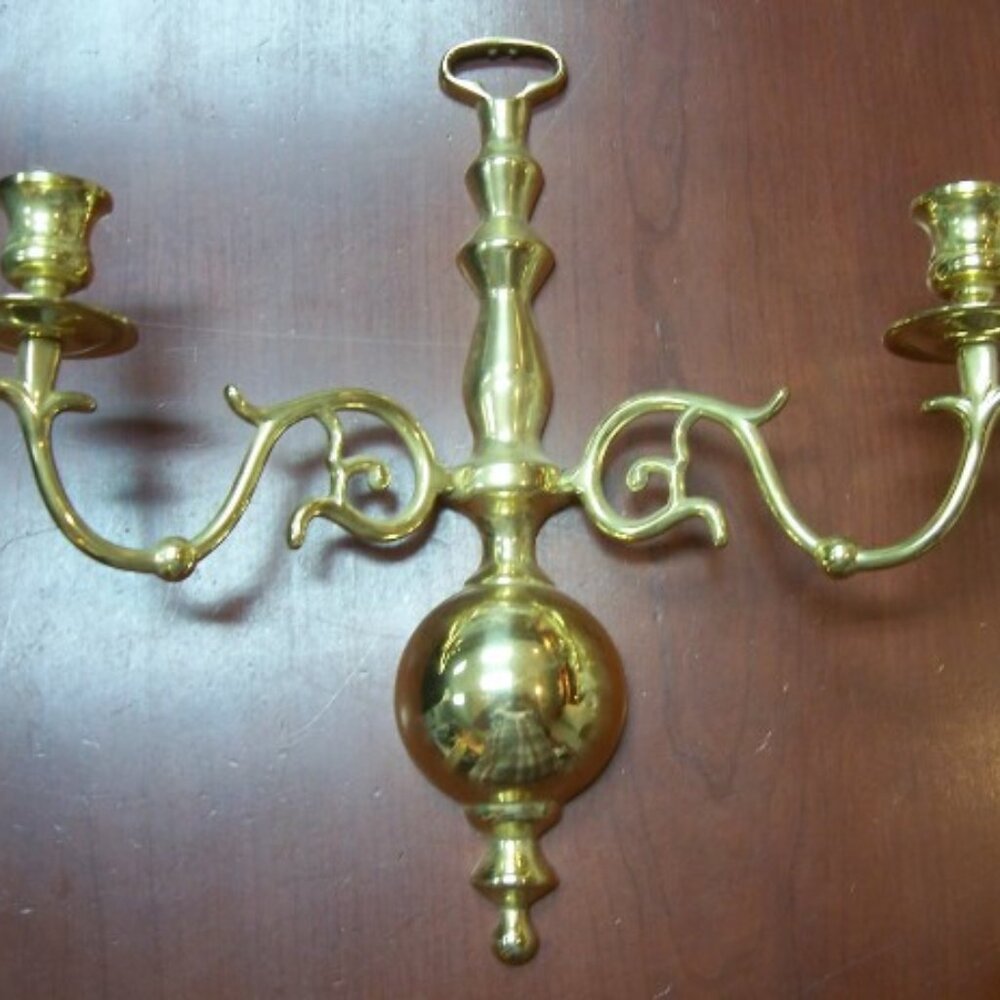 Baldwin Brass 12in Candle Sconce Holds 2 Candles